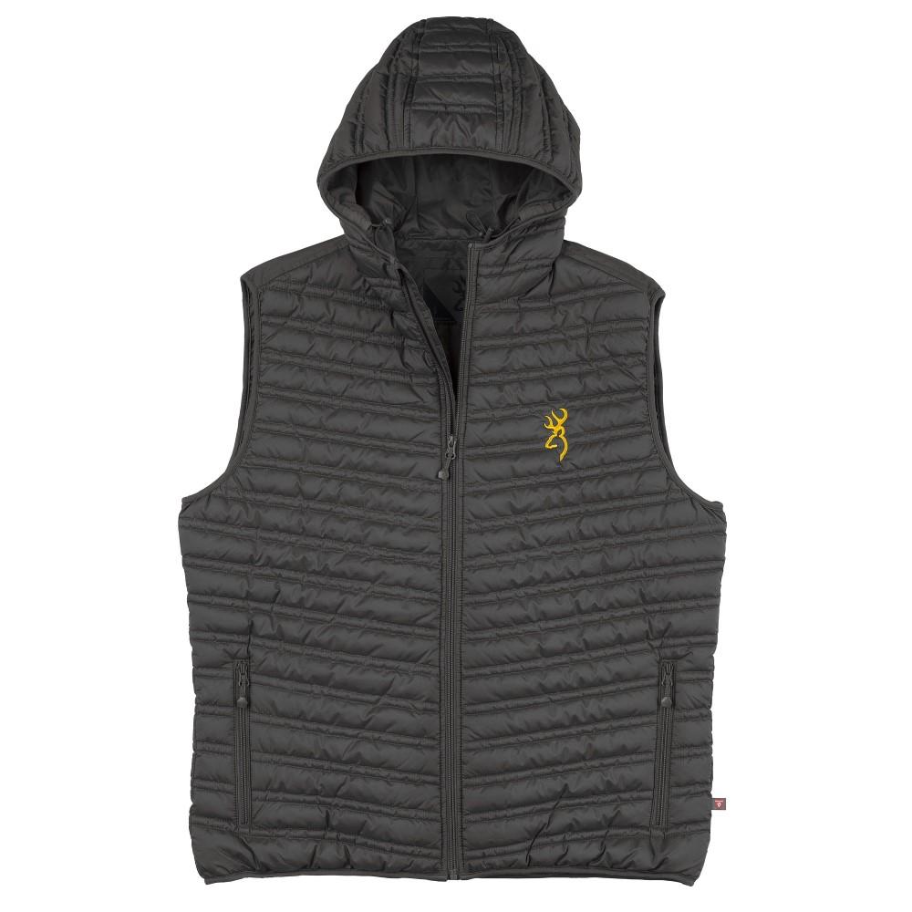 Browning Vests|Rain Gear Browning Packable Puffer Hooded Vest Carbon S
