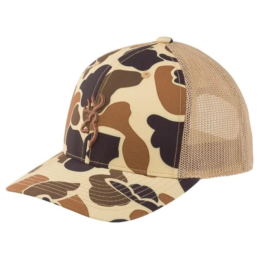 Browning Caps Hats &amp; Beanies Browning Cupped Up Mesh Cap Vintage Tan Camo