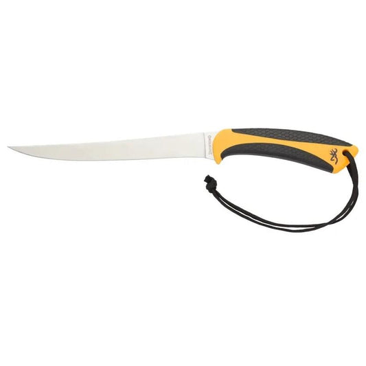 Browning Knives &amp; Edged Tools|Knives Browning White Water Fillet Knife 7 1/4" Fixed Blade Yellow