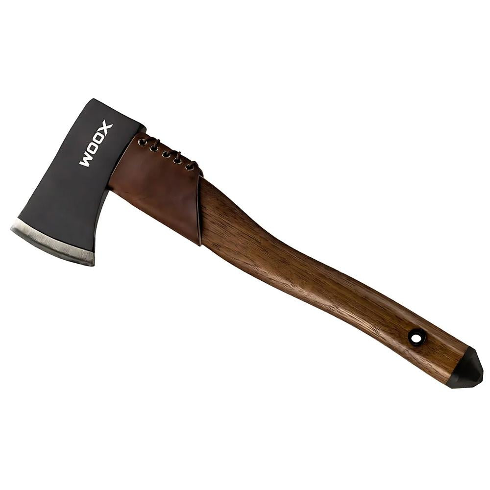 Woox Axes Hatchets &amp; Machetes Woox WOOX Ax1 Tomahawk Ax Walnut with Blued Finish and Leather Collar