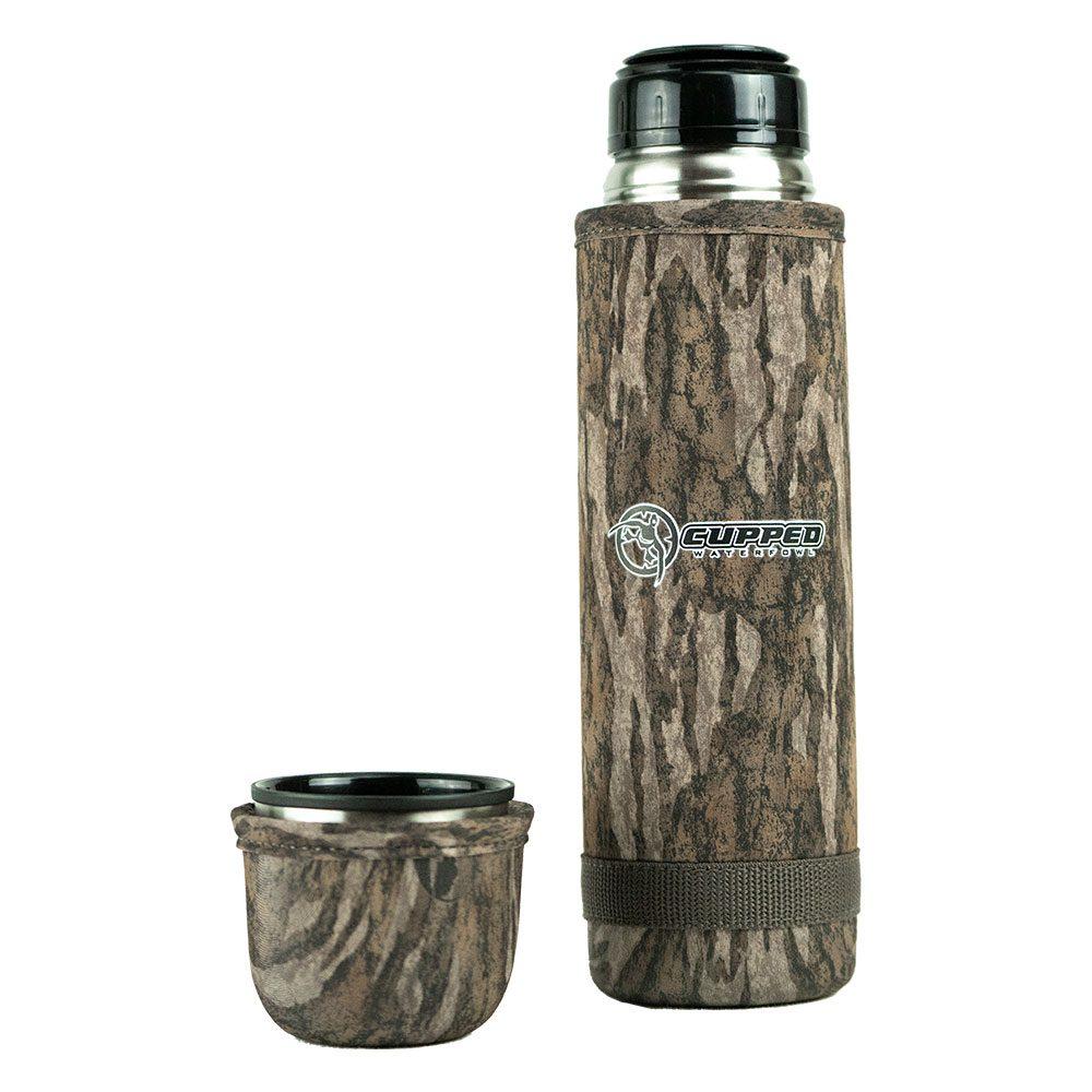 Rock Ridge Outdoors Cookware Rock Ridge Outdoors Cupped Hot Cold Camo Thermos 25 oz Mossy Oak Bottomland