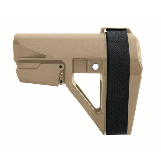 SB Tactical Chassis &amp; Stocks SB Tactical SB Tactical SBA5 Pistol Stabilizing Brace 5-Position Adjustable for AR-15 - FDE