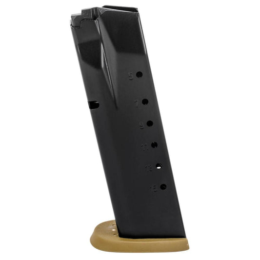 Smith & Wesson Handgun Magazines Smith & Wesson  Smith & Wesson Steel M&P40 M2.0 Handgun Magazine Black w FDE Base 40 S&W 15/rd