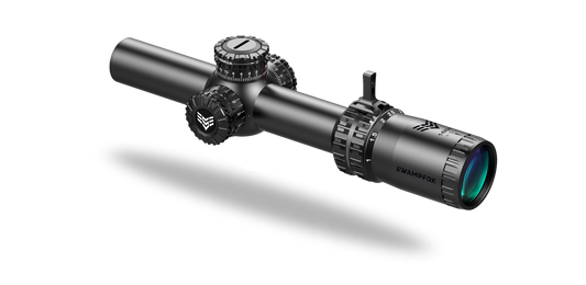 10 Ring Centerfire Scopes 10 Ring Swampfox Arrowhead LPVO Series Rifle Scope 1-8x24 30mm SFP IR Red MOA Black