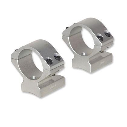 Talley Mounting Systems Optics|Scope Rings Talley Mounting Systems Talley Lightweight Alloy Mount Combo - Silver 1" - Low Savage With Accutrigger Stevens 200 Stiller Predator