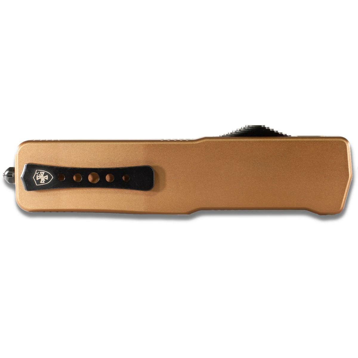 Templar Knife Knives Templar Knife Templar Knives Premium Lightweight Anodized Bronze Small Automatic Knife 3" Drop Point Blade Bronze