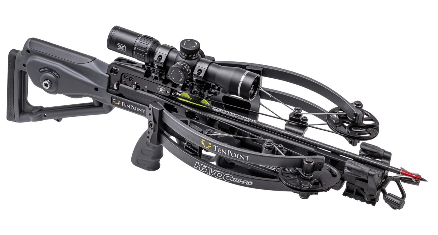 Tenpoint Crossbow Technologies Crossbows|Hunting Tenpoint Crossbow Technologies Ten Point Havoc RS440 Crossbow ACUslide EVO-X Elite Scope - Graphite