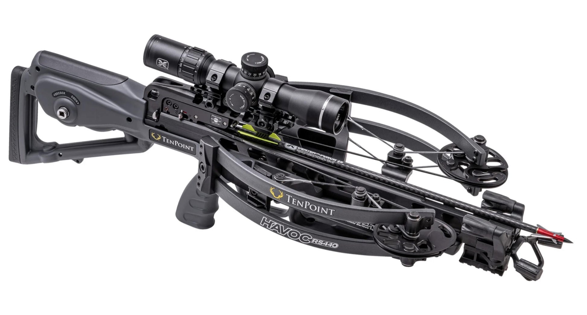 Tenpoint Crossbow Technologies Crossbows|Hunting Tenpoint Crossbow Technologies Ten Point Havoc RS440 Crossbow ACUslide EVO-X Elite Scope - Graphite