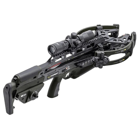 Tenpoint Crossbow Technologies Crossbows Tenpoint Crossbow Technologies Tenpoint TX 28 Crossbow ACUslide MAXX RangeMaster 100 Black Scope