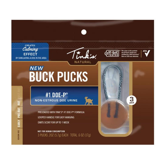 Dead Down Wind Scent Attractants Dead Down Wind Tink's #1 Doe-P Buck Pucks Scent Hangers - 3/ct