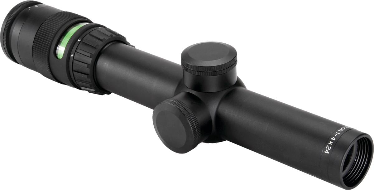 Trijicon Optics|Centerfire Scopes Trijicon AccuPoint 1-4x24 Riflescope Standard Duplex Crosshair With Green Dot