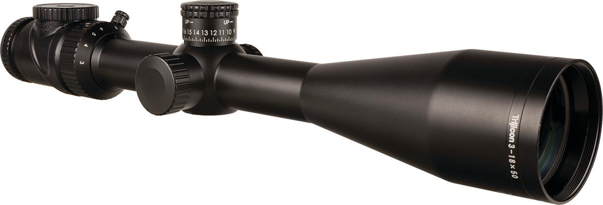 Trijicon Optics|Centerfire Scopes Trijicon AccuPoint 3-18x50 Riflescope MOA Ranging Reticle with Green Dot 30mm Tube