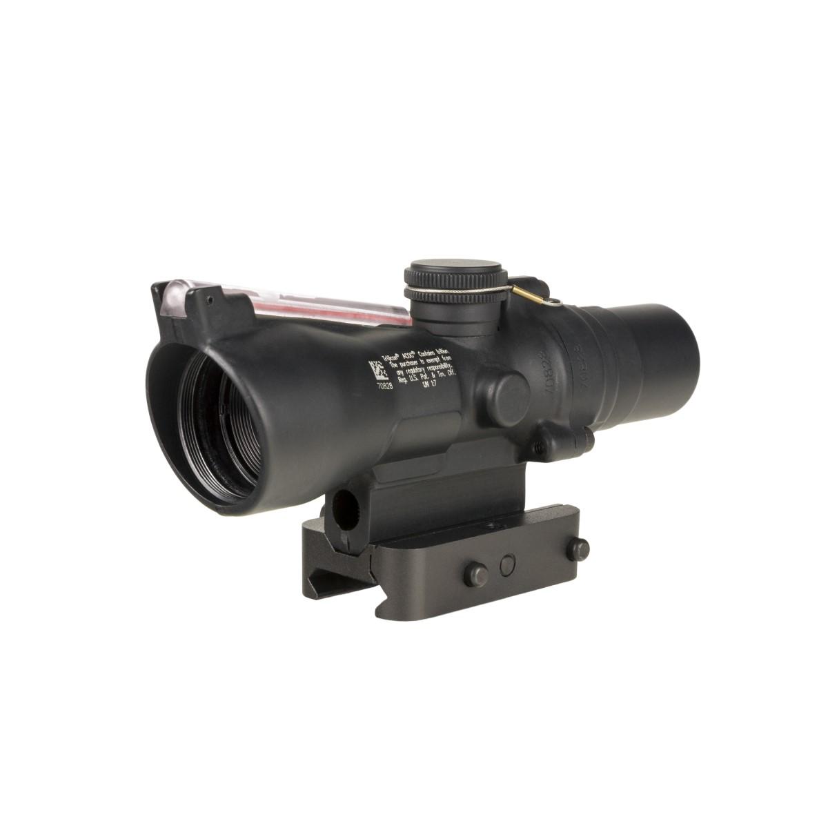Trijicon Optics|Centerfire Scopes Trijicon Trijicon Compact ACOG 2x20 Rifle Scope Red 9.2 MOA Triangle Reticle Illuminated Black With Mount