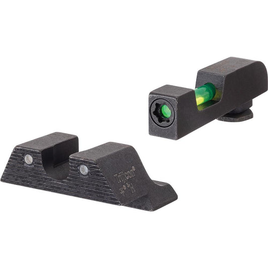Trijicon Optics|Night Sights Trijicon Trijicon DI Night Sight Set Green with Black Outline Front and Rear for Standard Frame Glock Models