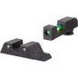 Trijicon Night Sights Trijicon Trijicon DI Small Frame Night Sight Set Green with Black Outline Front and Rear- for Glock 42 43 43X & 48