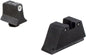 Trijicon Night Sights Trijicon Trijicon Bright & Tough Night Sight Suppressor Night Sight Set for Glock - White Front/Black Rear with Green Lamps