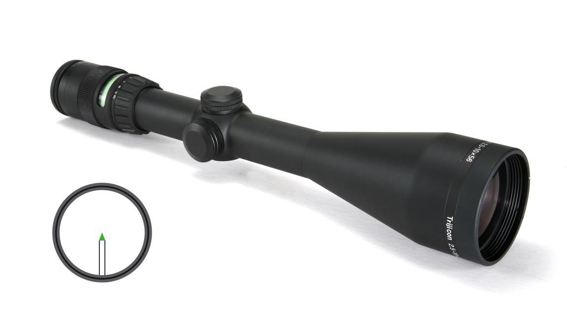 Trijicon Centerfire Scopes Trijicon Trijicon Accupoint 2.5-10x56 Rifle Scope Green Triangle Post Illuminated Black