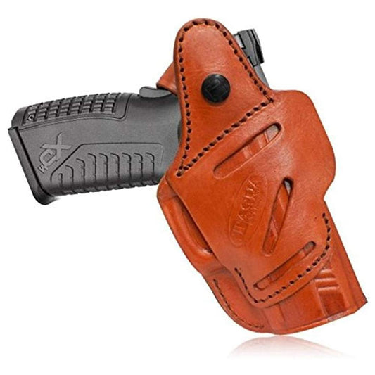 Tagua Gun Leather Gun Holsters Tagua Gun Leather Tagua Leather 4in1 IWB Holster with Snap for S&W J Frame Brown Right Hand