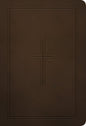 TYNDALE HOUSE: NLT Premium Value Compact Bible, Filament Enabled (Leatherlike, Dark Brown Framed Cross) (Hardcover)
