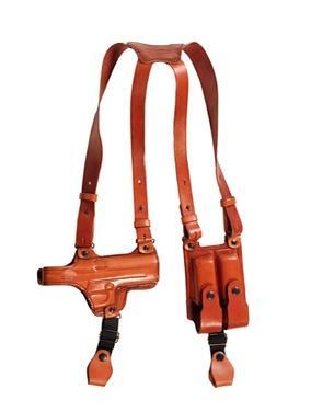 Tagua Gun Leather Gun &amp; Magazine Combo Holsters Tagua Gun Leather Tagua Gun and Mag Shoulder Holster for Cold 45 Brown Right Hand