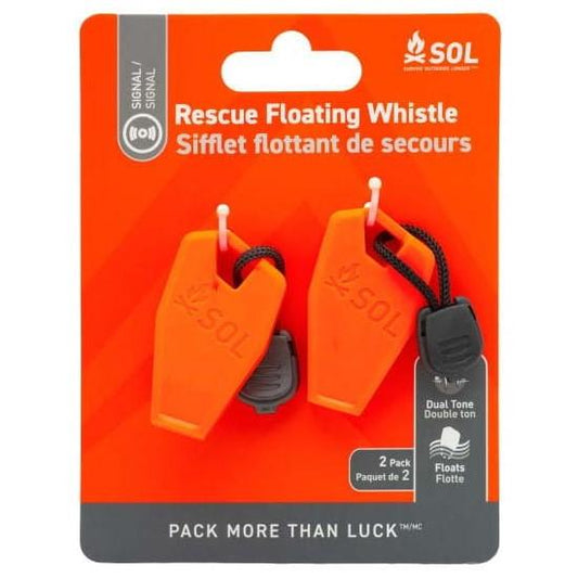 Adventure Ready Brands Emergency &amp; Survival Adventure Ready Brands Survive Outdoors Longer Squall Whistle Orange 2/ct