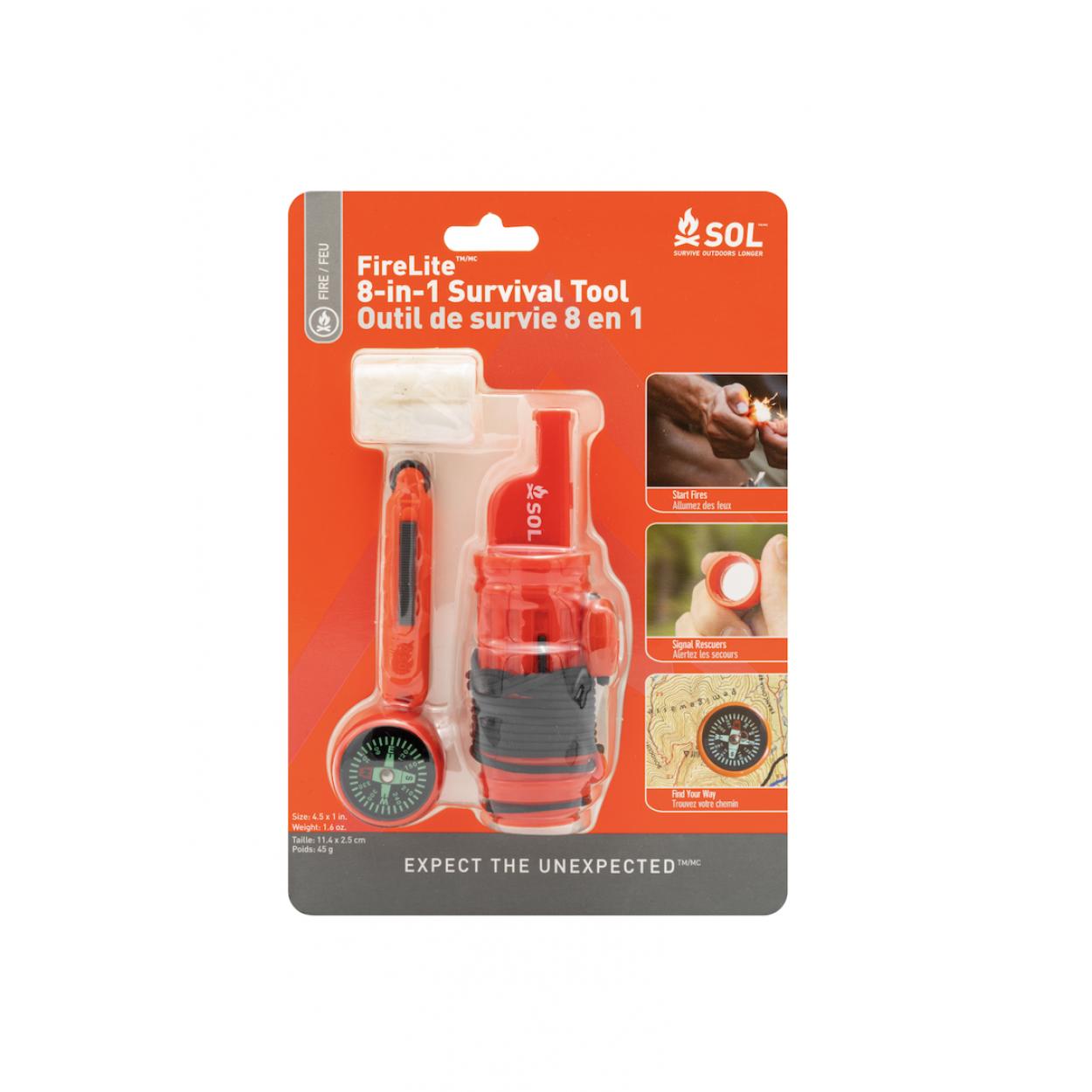 Adventure Ready Brands Emergency &amp; Survival|Outdoors Adventure Ready Brands Survive Outdoors Longer Fire Lite 8-in-1 Survival Tool