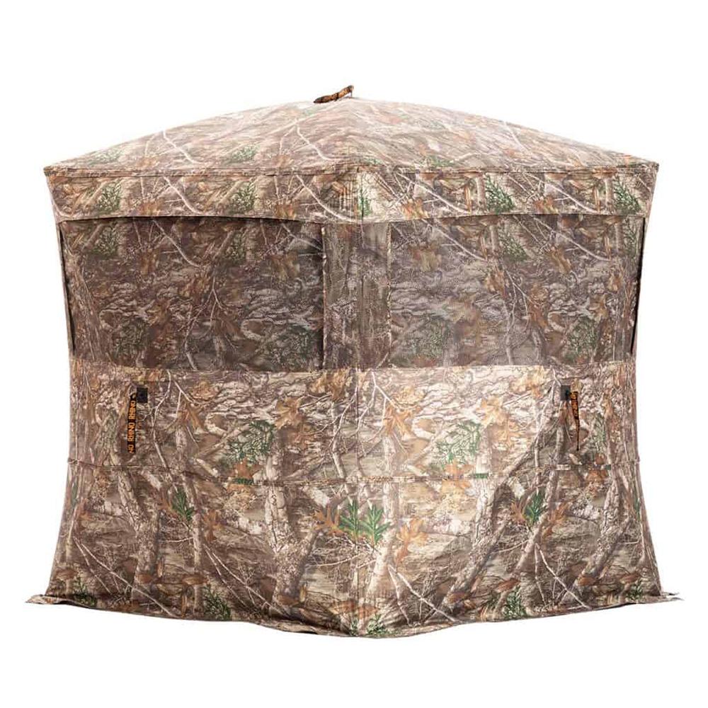 Rhino Blinds Ground Blinds Rhino Blinds Right Handino Blinds RB24 Ground Blind 3 Man Realtree Edge