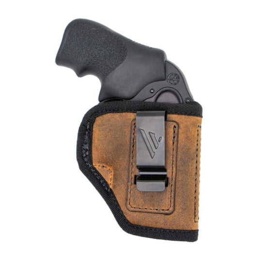Versacarry By Sitzco Llc. Gun Holsters Versacarry By Sitzco Llc. Versacarry IWB Revolver Holster for S&W J Frame Ruger LCR Brown/Black Right Hand