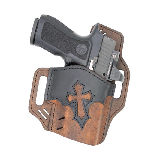 Versacarry By Sitzco Llc. Gun Holsters Versacarry By Sitzco Llc. Versacarry Arc Angel OWB Holster Size 2 1911 Brown with Black Right Hand