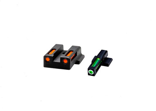 Hiviz Fiber Optic Sights Hiviz HIVIZ LiteWave H3 sight Orange/Green LitePipe/White front ring fits S&W M&P 9EZ models