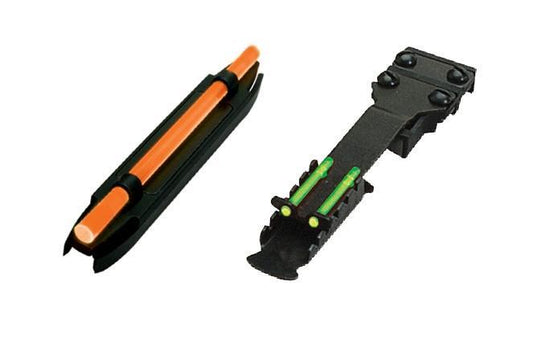 Hiviz Shotgun Sights Hiviz Hiviz C-Series Magnetic Turkey/Deer Sight Set Green/Orange Front Green Rear Wide Model
