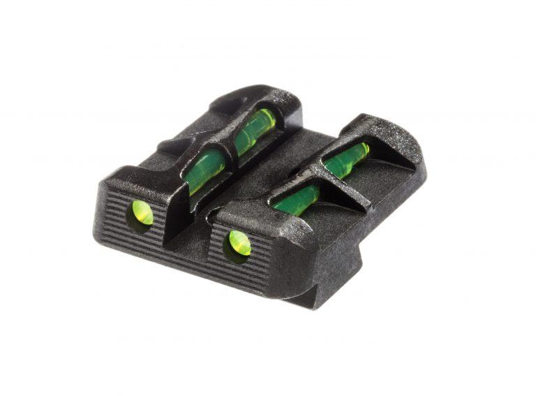Hiviz Fiber Optic Sights Hiviz HIVIZ LiteWave Rear Green Sight fits Glock Models Chambered in 9mm Luger 40 S&W and .357 Sig