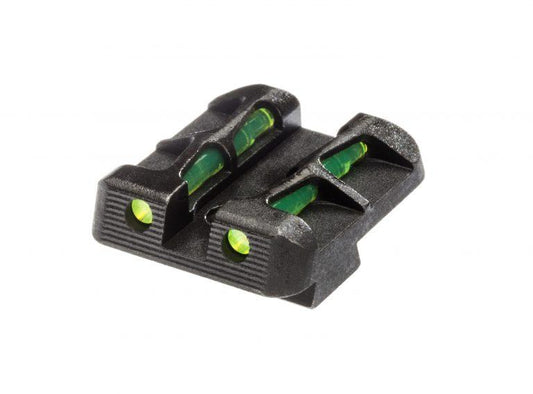 Hiviz Fiber Optic Sights Hiviz HIVIZ LiteWave Rear Green Sight fits Glock Models Chambered in 9mm Luger 40 S&W and .357 Sig