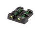 Hiviz Fiber Optic Sights Hiviz HIVIZ LiteWave Rear Green Sight fits Glock Models Chambered in 9mm Luger 40 S&W and .357 Sig