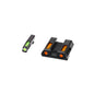 Hiviz Fiber Optic Sights Hiviz HIVIZ LiteWave H3 sight Orange/Green LitePipe/White front ring fits Glock models 42 and 43 43X and 48