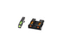 Hiviz Optics|Fiber Optic Sights Hiviz HIVIZ LiteWave H3 sight Orange/Green LitePipe/White front ring fits Glock Models Chambered in 9mm Luger 40 S&W and .357 Sig