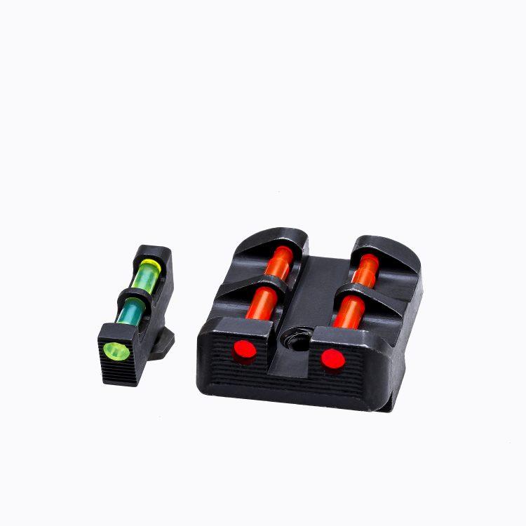Hiviz Fiber Optic Sights Hiviz HIVIZ Interchangeable Front and Rear Target Sight Set for Glock pistols.