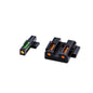 Hiviz Night Sights Hiviz HIVIZ Litewave H3 Tritium/Litepipe Handgun Sight Set for S&W M&P Green with Orange Ring Front Orange Rear