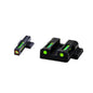 Hiviz Fiber Optic Sights Hiviz HIVIZ LiteWave H3 sight Green LitePipe/Orange front ring fits S&W Shield models