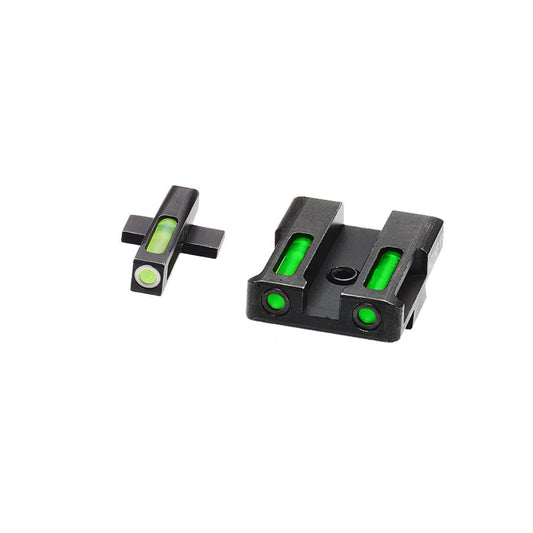 Hiviz Fiber Optic Sights Hiviz HIVIZ LiteWave H3 Green/White Front Ring sight for Springfield Models XDXDSXDE and XD-M models