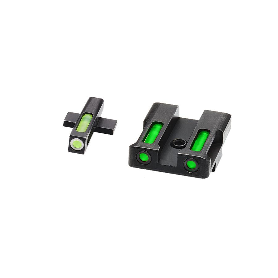 Hiviz Fiber Optic Sights Hiviz HIVIZ LiteWave H3 Green/White Front Ring sight for Springfield Models XDXDSXDE and XD-M models