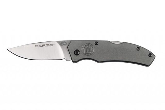 Sarge Knives Knives &amp; Edged Tools Sarge Knives Sarge knives Gray Electro Lock Back Folder