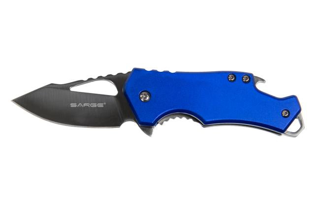 Sarge Knives Knives &amp; Edged Tools|Knives|Knives &amp; Edged Tools Sarge Knives Sarge Knives Blue Fuse- Blue Pocket Knife & Bottle Opener