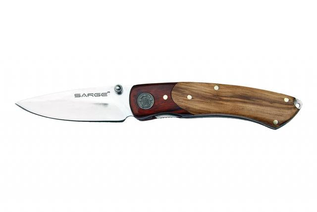 Sarge Knives Knives &amp; Edged Tools|Knives Sarge Knives Sarge Knives Ranger - Two Tone Wooden Liner Locking Knife