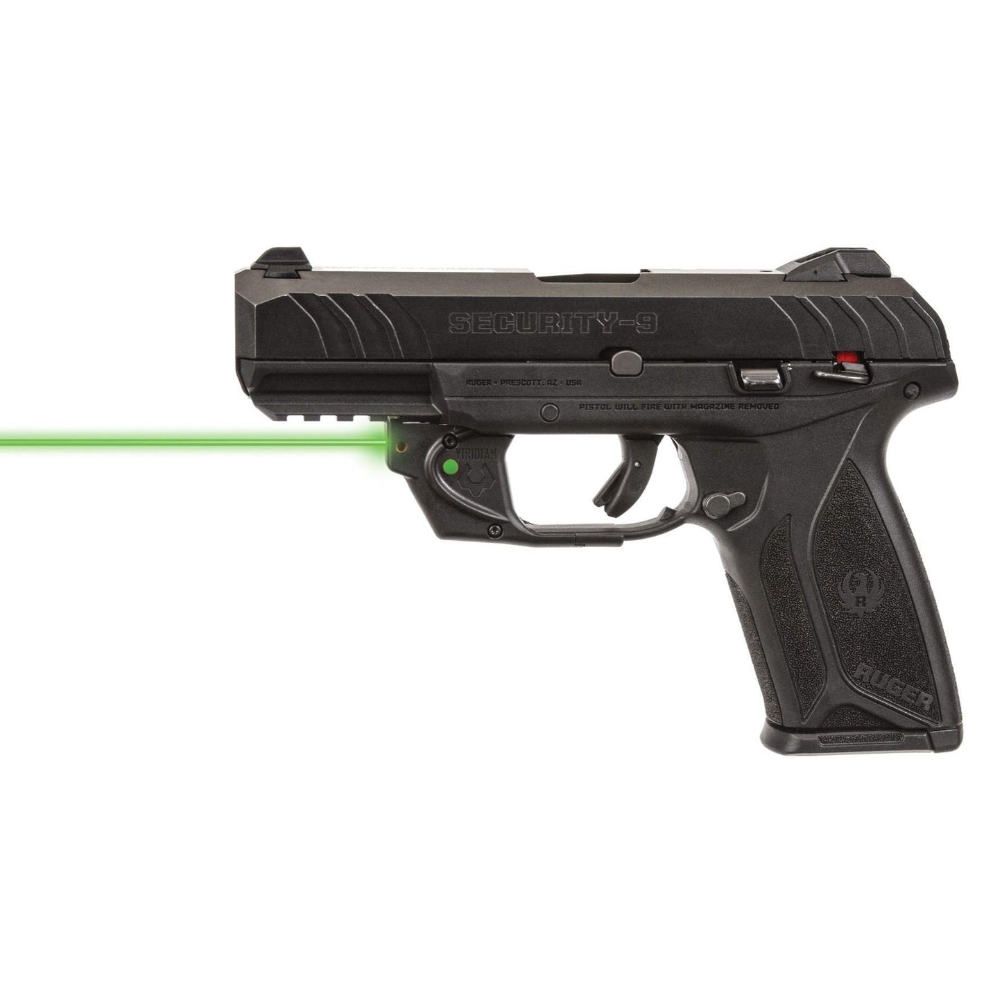 Viridian Green Laser Laser Sights Viridian Green Laser Viridian E Series Green Laser Sight for Ruger Security 9 Full Size and Compact Black