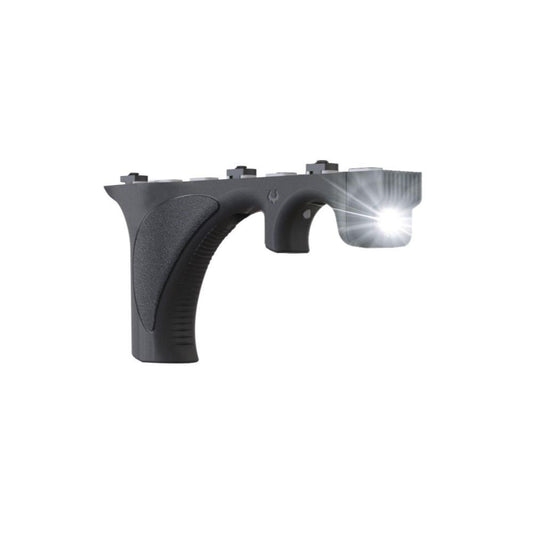 Viridian Green Laser Rifle Lights Viridian Green Laser Viridian 4LUX Close Quarters Grip Weapon Light 400 Lumen Black Ergonomic Grip M-LOK Mount