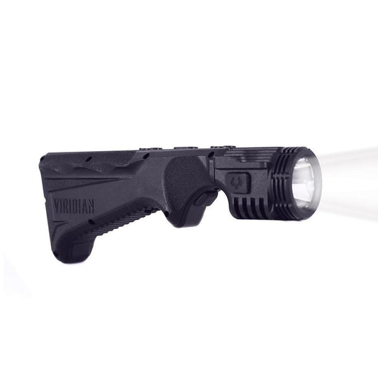 Viridian Green Laser Rifle Lights Viridian Green Laser Viridian 4LUX 2K Angled Foregrip with Integrated Tactical Light and SAFECharge 2060 Lumens