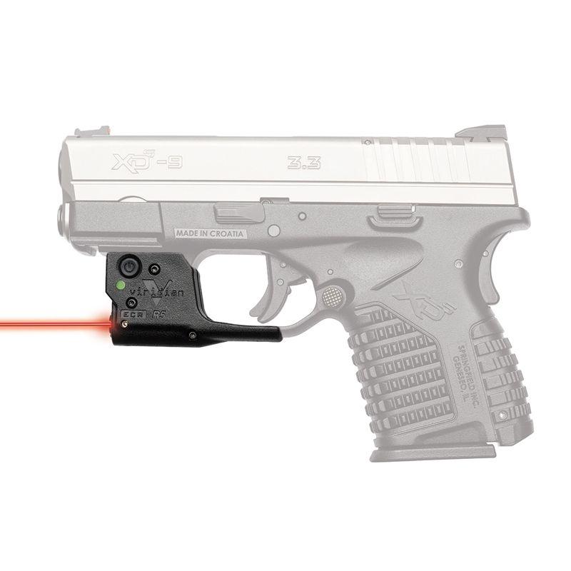Viridian Green Laser Laser Sights Viridian Green Laser Viridian Reactor R5 Gen 2 Red Laser Sight for Springfield XDs 9/40/45 With ECR With Ambidextrous IWB Holster