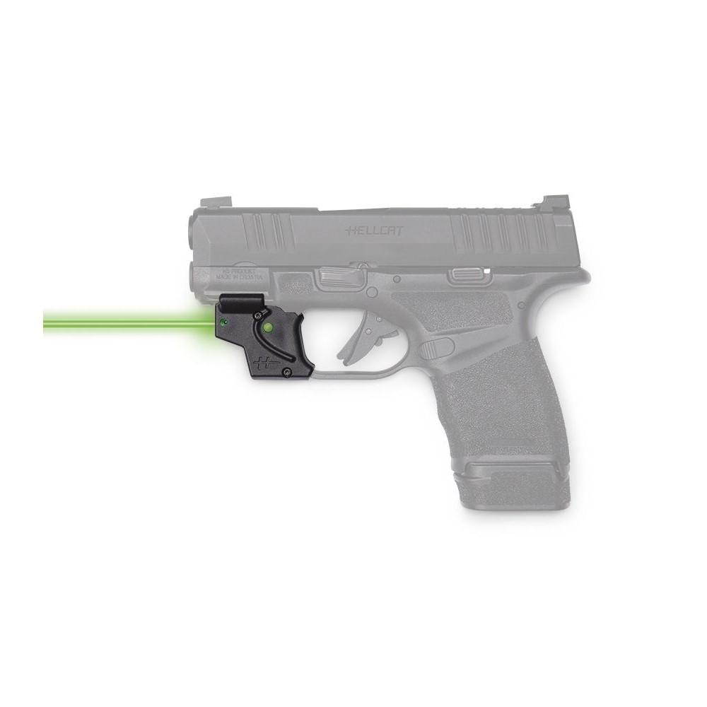 Viridian Green Laser Laser Sights Viridian Green Laser Viridian E Series Green Laser Black Springfield Hellcat with Kydex IWB Holster Black Right Hand