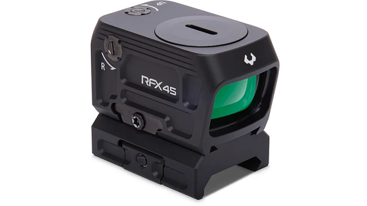 Viridian Green Laser Reflex Viridian Green Laser Viridian RFX45 Pro Closed Emitter Green Dot Reflex Sight ACRO Compatible INSTANT-ON Includes Plates & Mounts